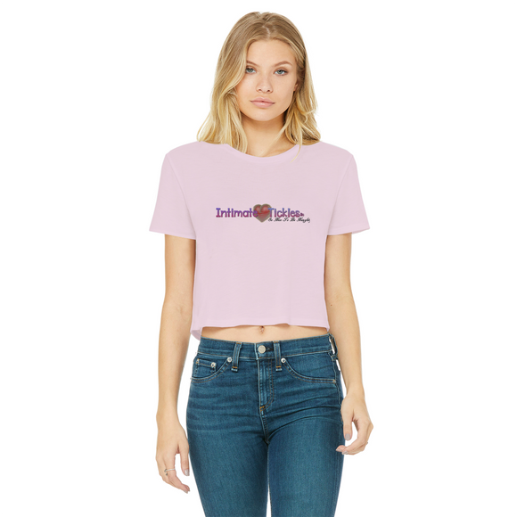 INTIMATE TICKLES Cropped Raw Edge T-Shirt